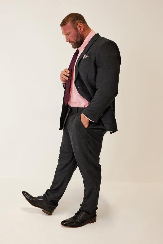 BadRhino BadRhino Tailoring Big & Tall Grey Tweed Suit Trousers