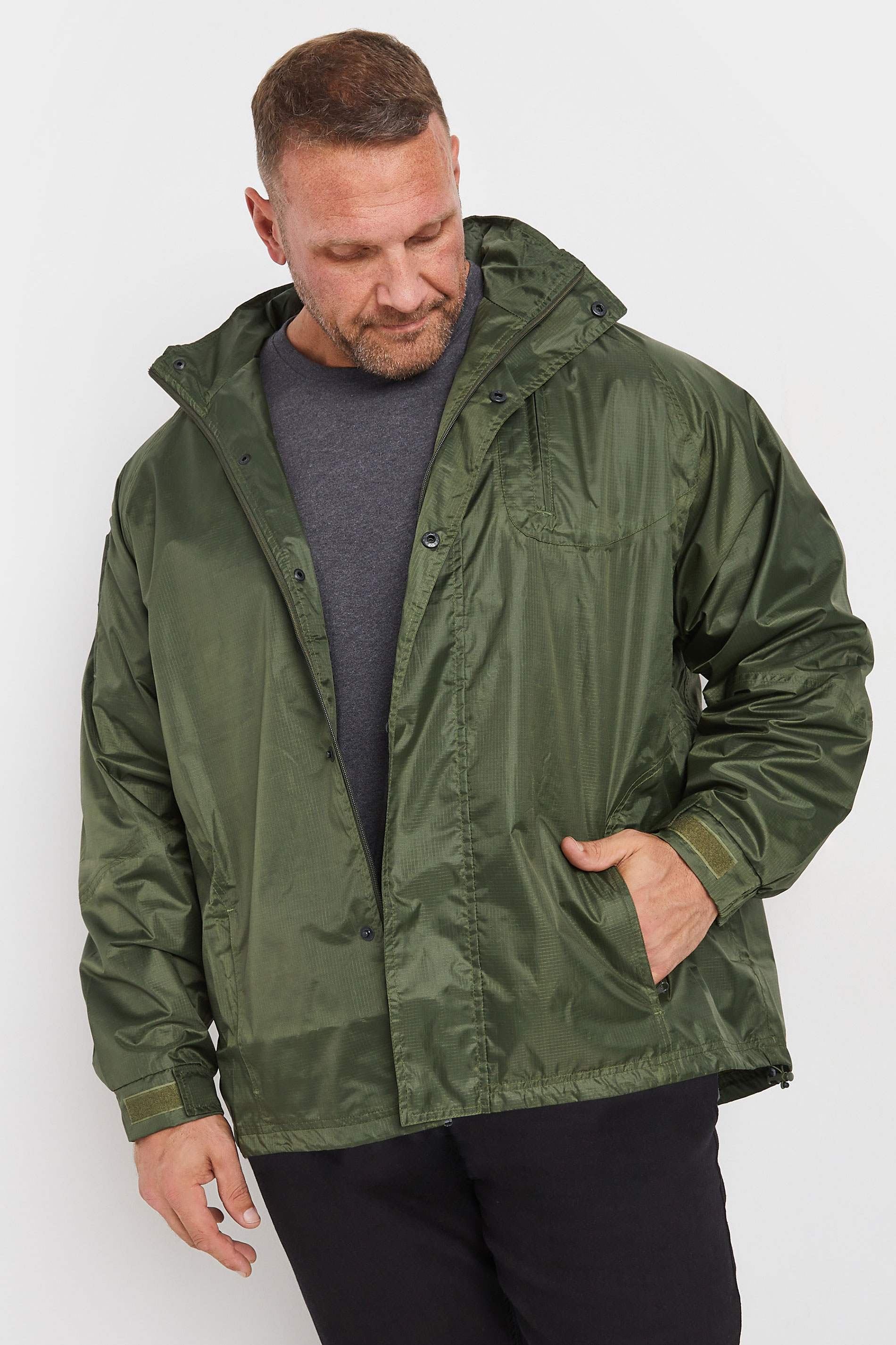 Kam KAM Big & Tall Olive Green Waterproof Jacket