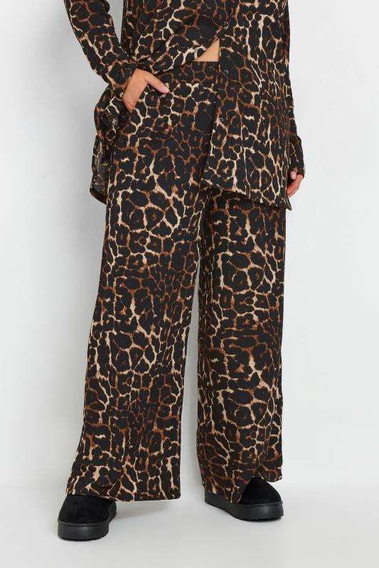 Yours YOURS Curve Brown Leopard Print Trousers