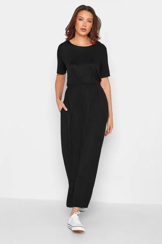 LTS LTS Tall Black Pocket Midaxi Dress
