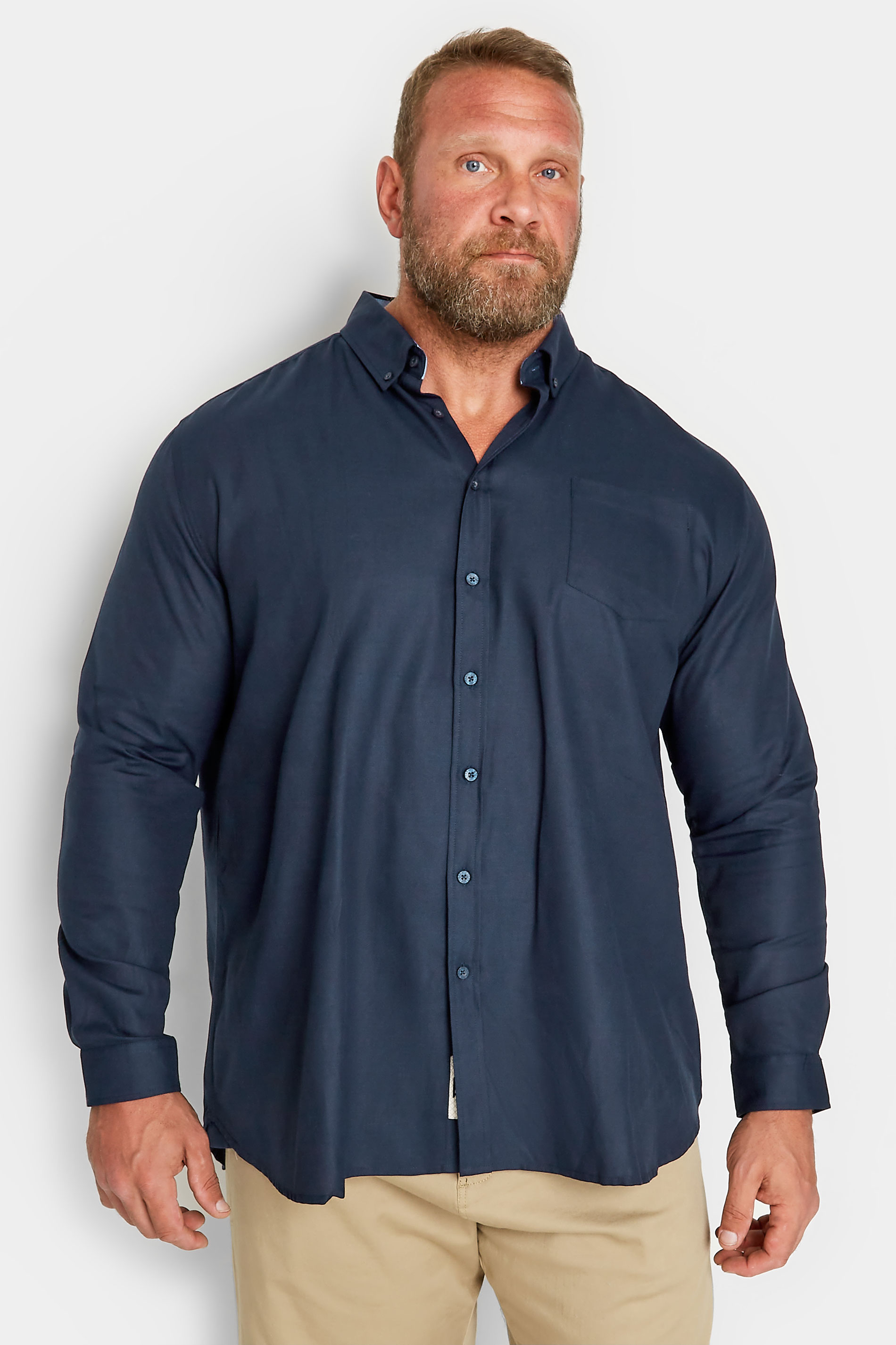 D555 D555 Big & Tall Black Long Sleeve Shirt