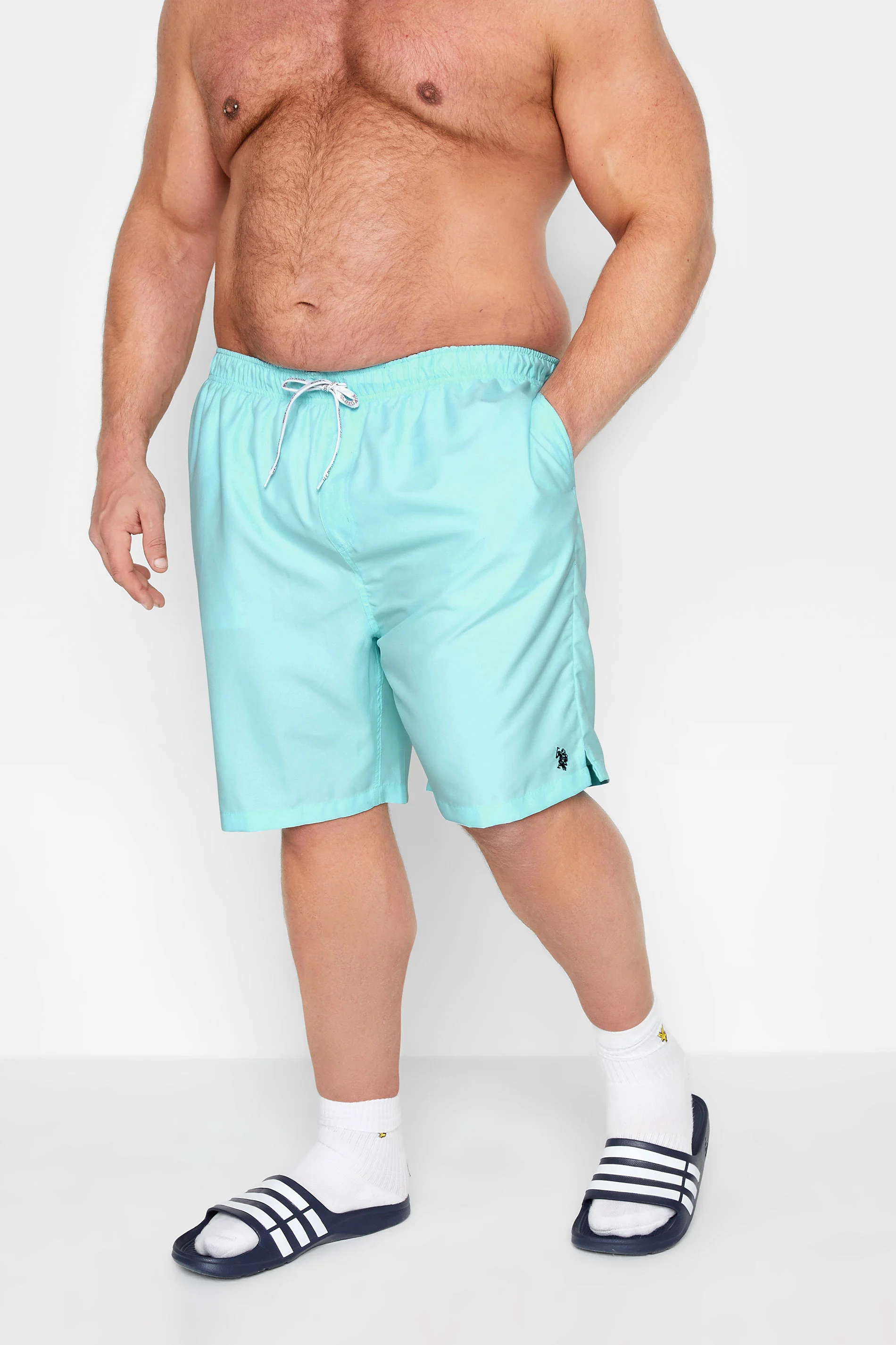 U.S. POLO ASSN. U.S. POLO ASSN. Big & Tall Light Blue Swim Shorts