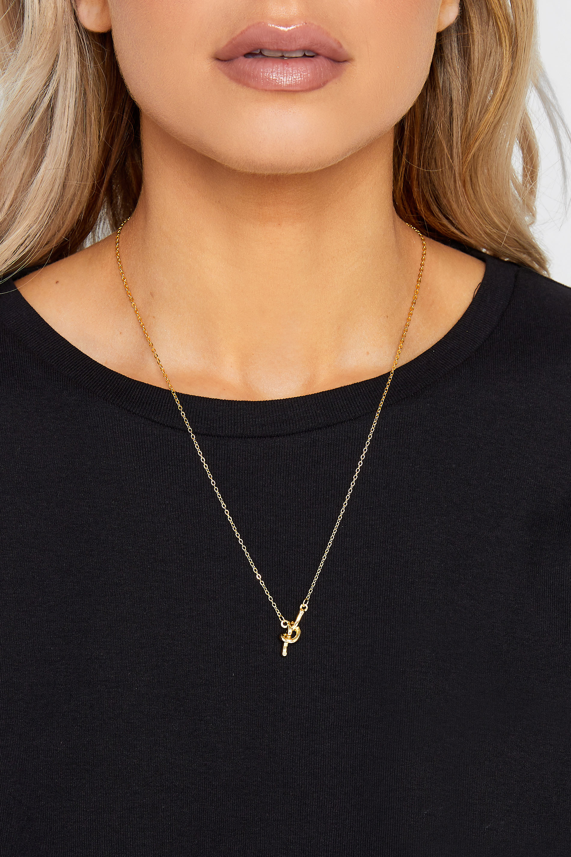 Yours Gold Tone Knotted Pendant Necklace