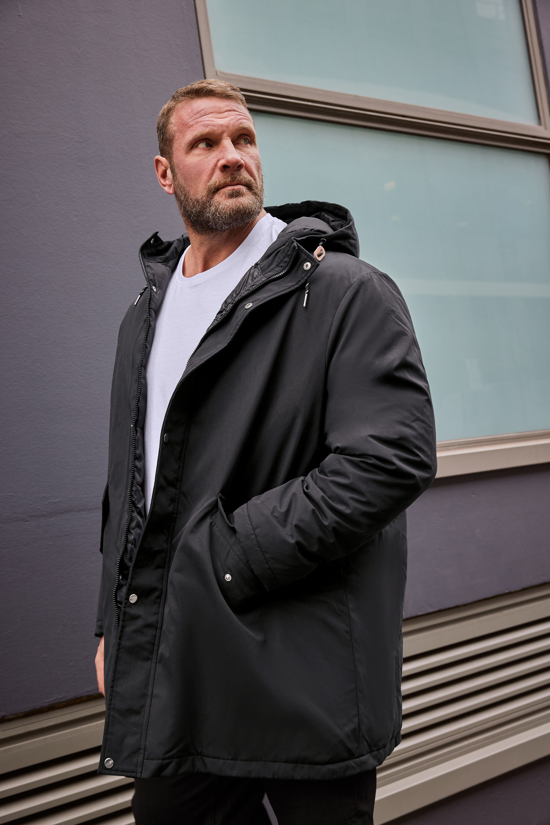 BadRhino BadRhino Big & Tall Black Long Hooded Parka
