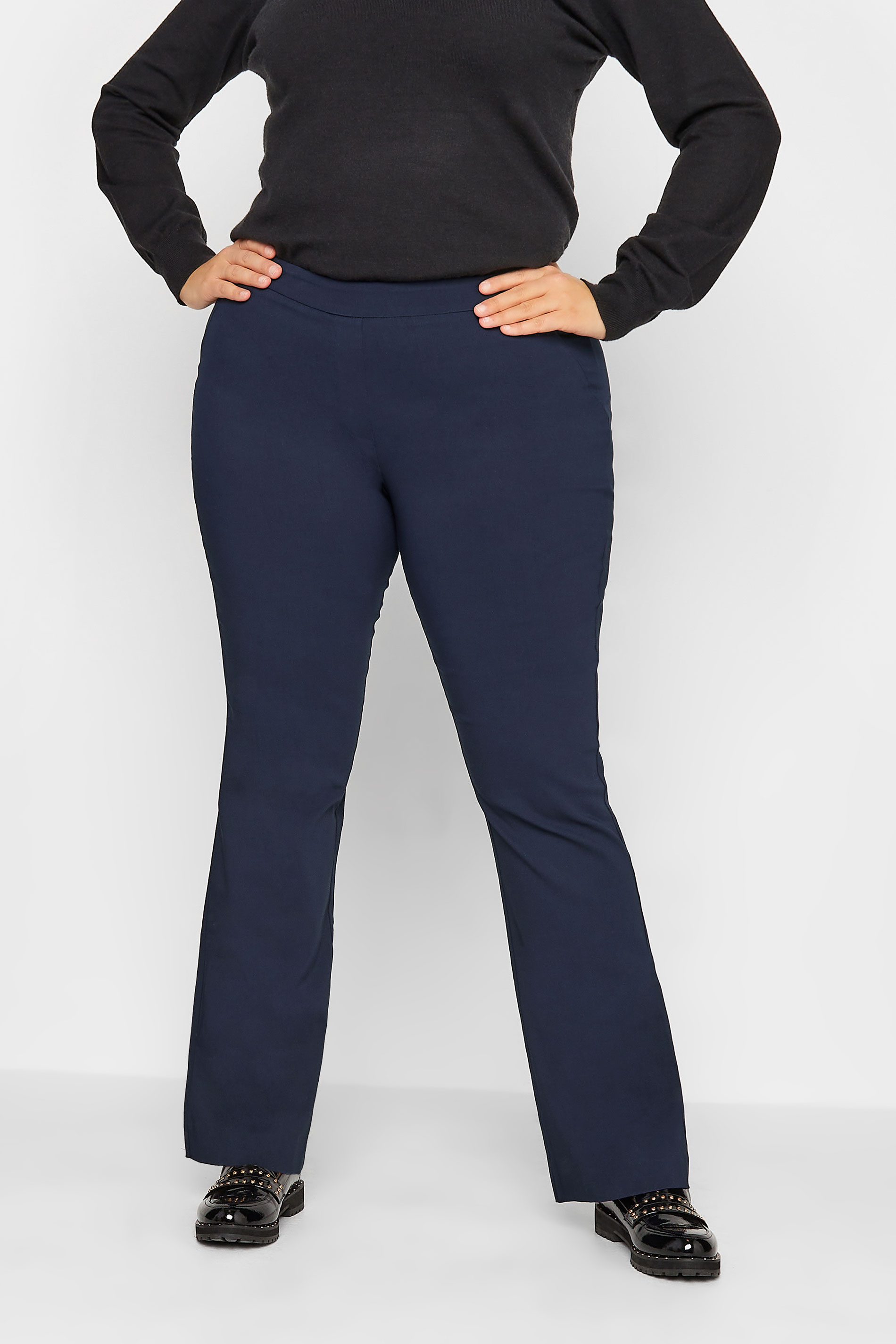 LTS LTS Tall Navy Blue Bi Stretch Bootcut Trousers