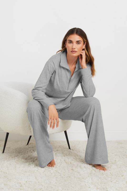 LTS LTS Tall Grey Marl Soft Touch Wide Leg Joggers