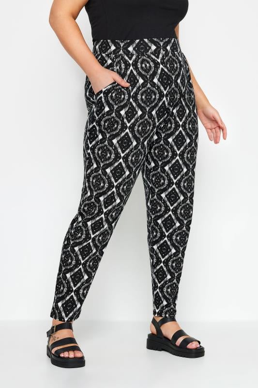 Yours YOURS Curve Black Harem Trousers