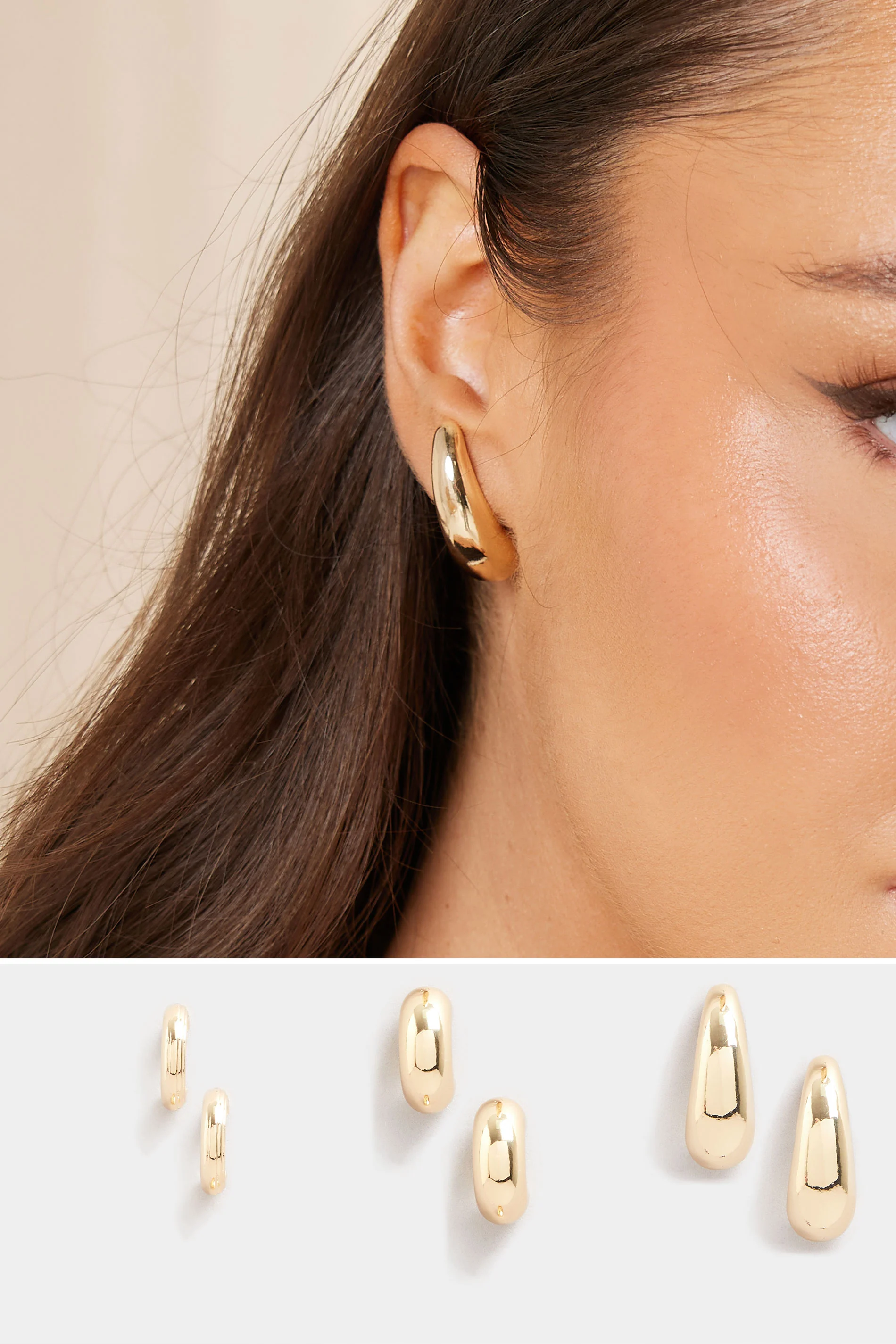 Yours 3 PACK Gold Tone Teardrop Earring Set