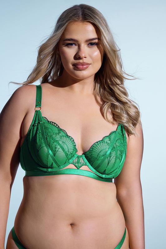 Playful Promises PLAYFUL PROMISES Green Strappy Embroidered Briefs