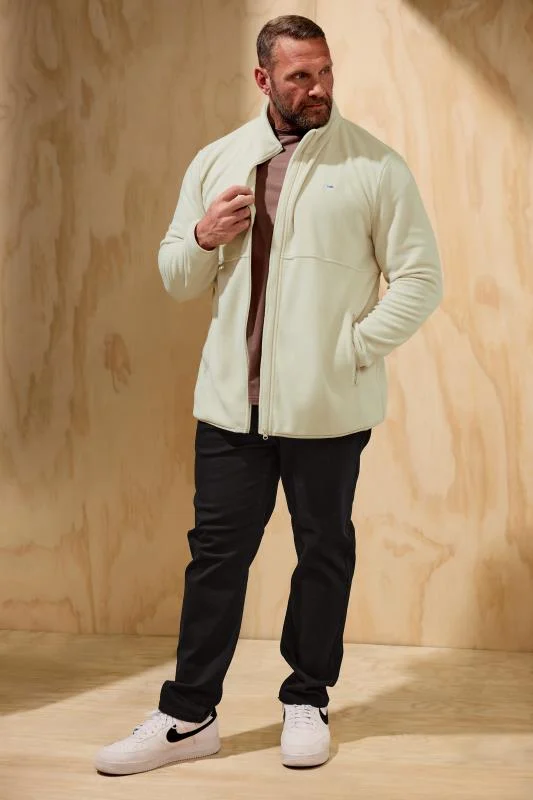 BadRhino BadRhino Big & Tall Natural Cream Essential Zip Through Fleece
