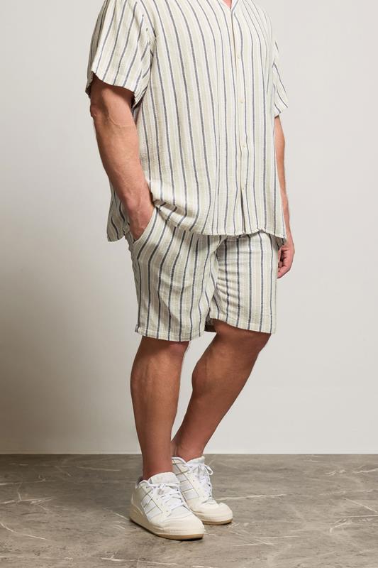 Jack & Jones JACK & JONES Big & Tall Green Stripe Print Resort Shirt