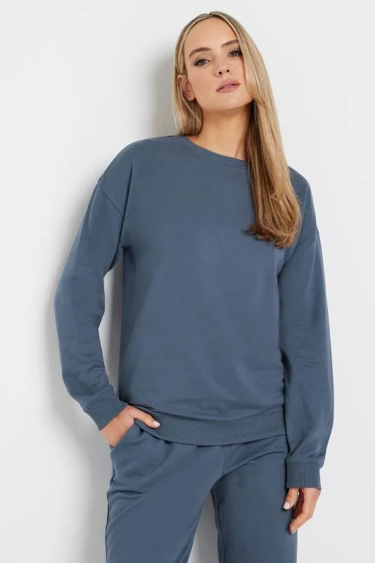 LTS LTS Tall Denim Blue Crew Neck Sweatshirt