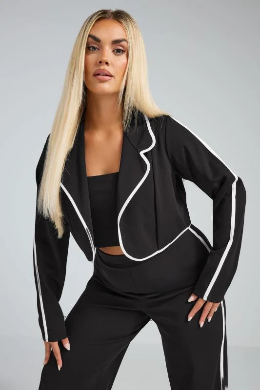 Limited Collection LIMITED COLLECTION Curve Black Contrast Trim Blazer