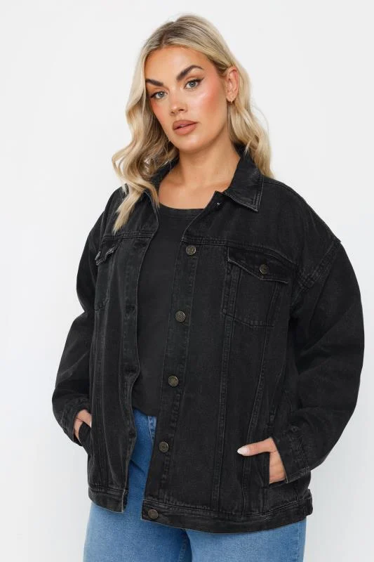 Yours YOURS Curve Black Oversized Jacket
