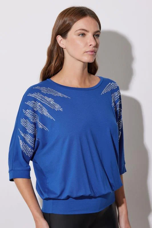 Star by Julien Macdonald STAR Royal Blue Diamante Sleeve Top