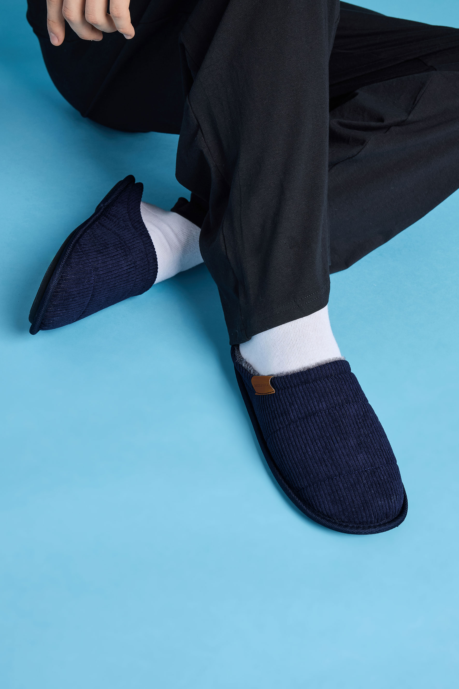 Jack & Jones JACK & JONES Navy Blue Mule Slippers