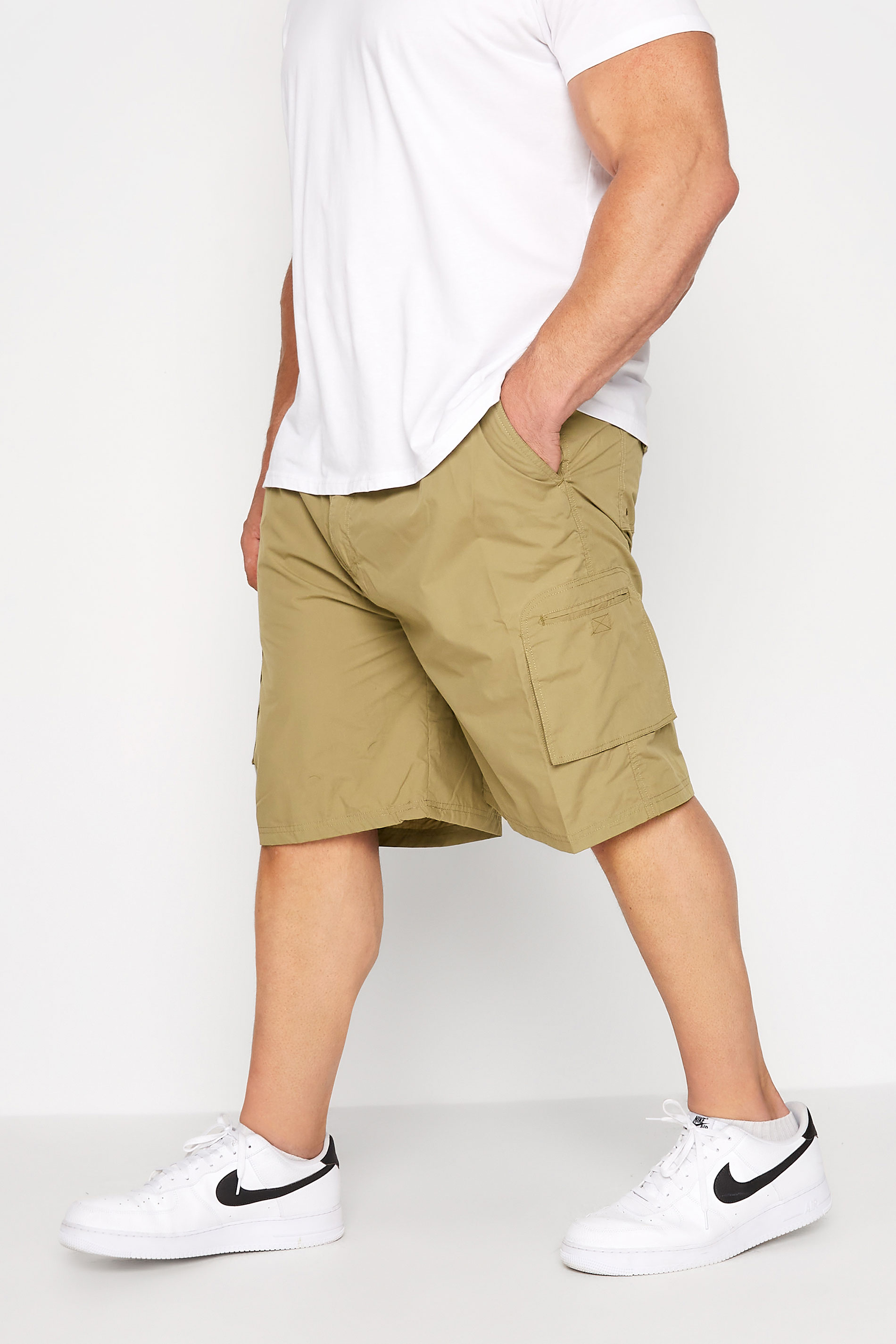 D555 D555 Big & Tall Brown Cargo Shorts
