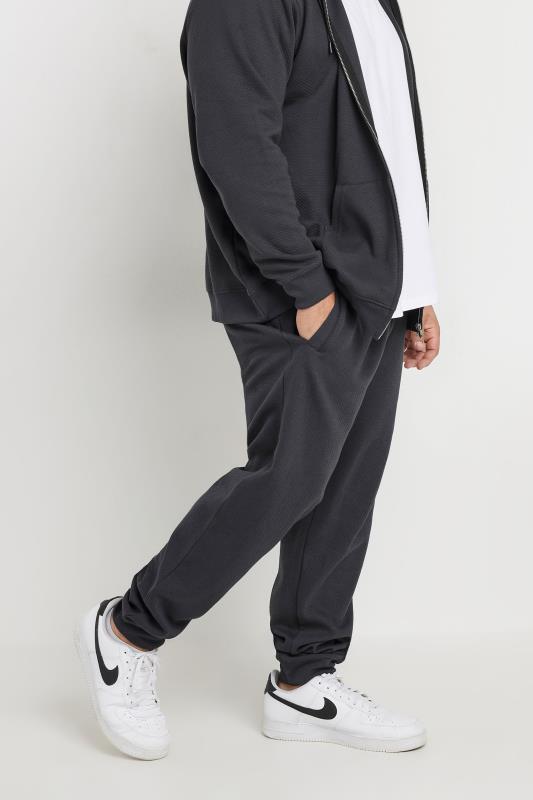 BadRhino BadRhino Big & Tall Grey Zip Through Diamond Quilted Hoodie