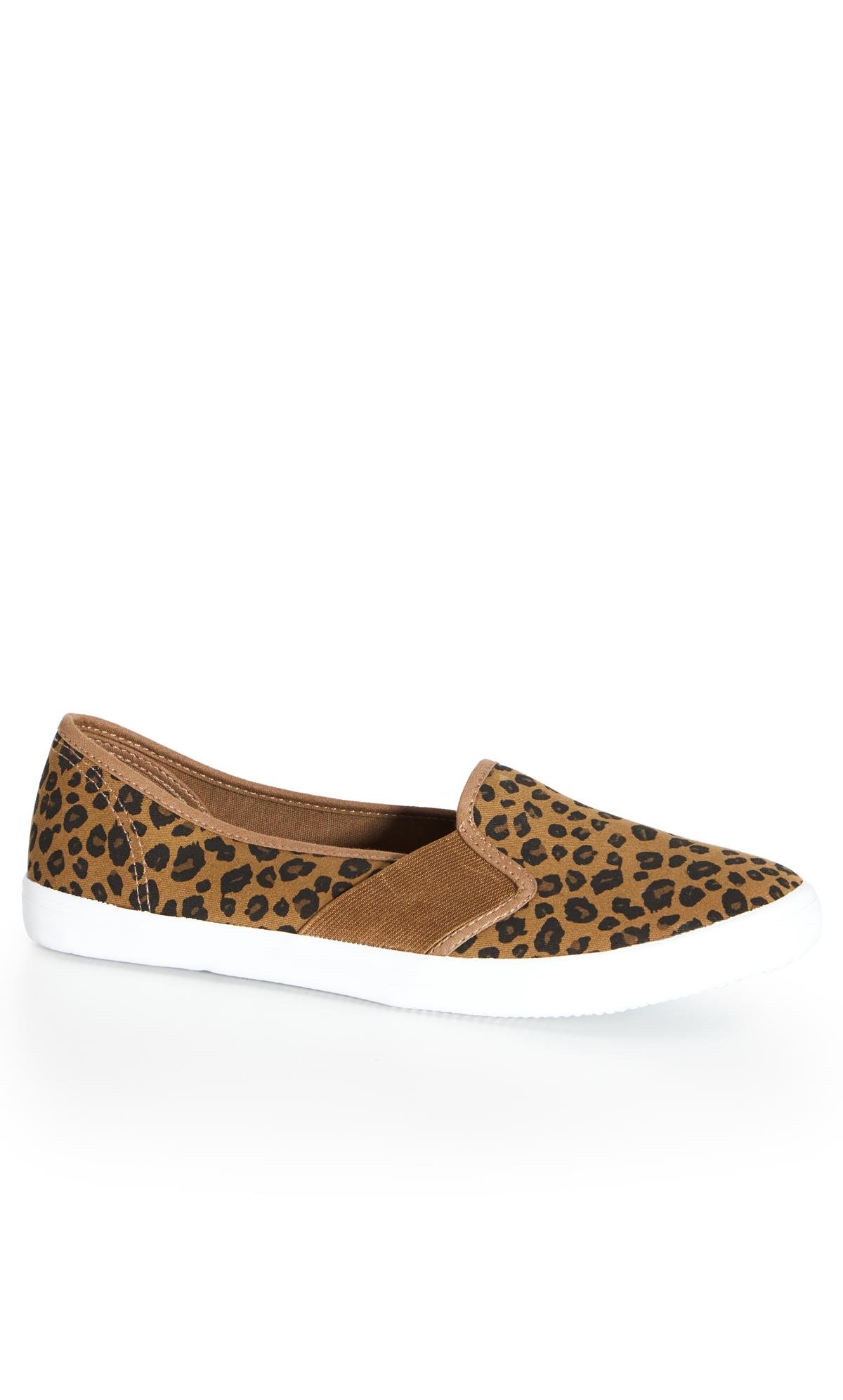 Evans Evans Leopard Print Slip On Shoes