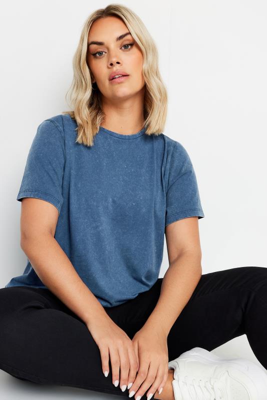 YOURS FOR GOOD YOURS FOR GOOD Curve Navy Blue Cotton Stretch Cropped Leggings