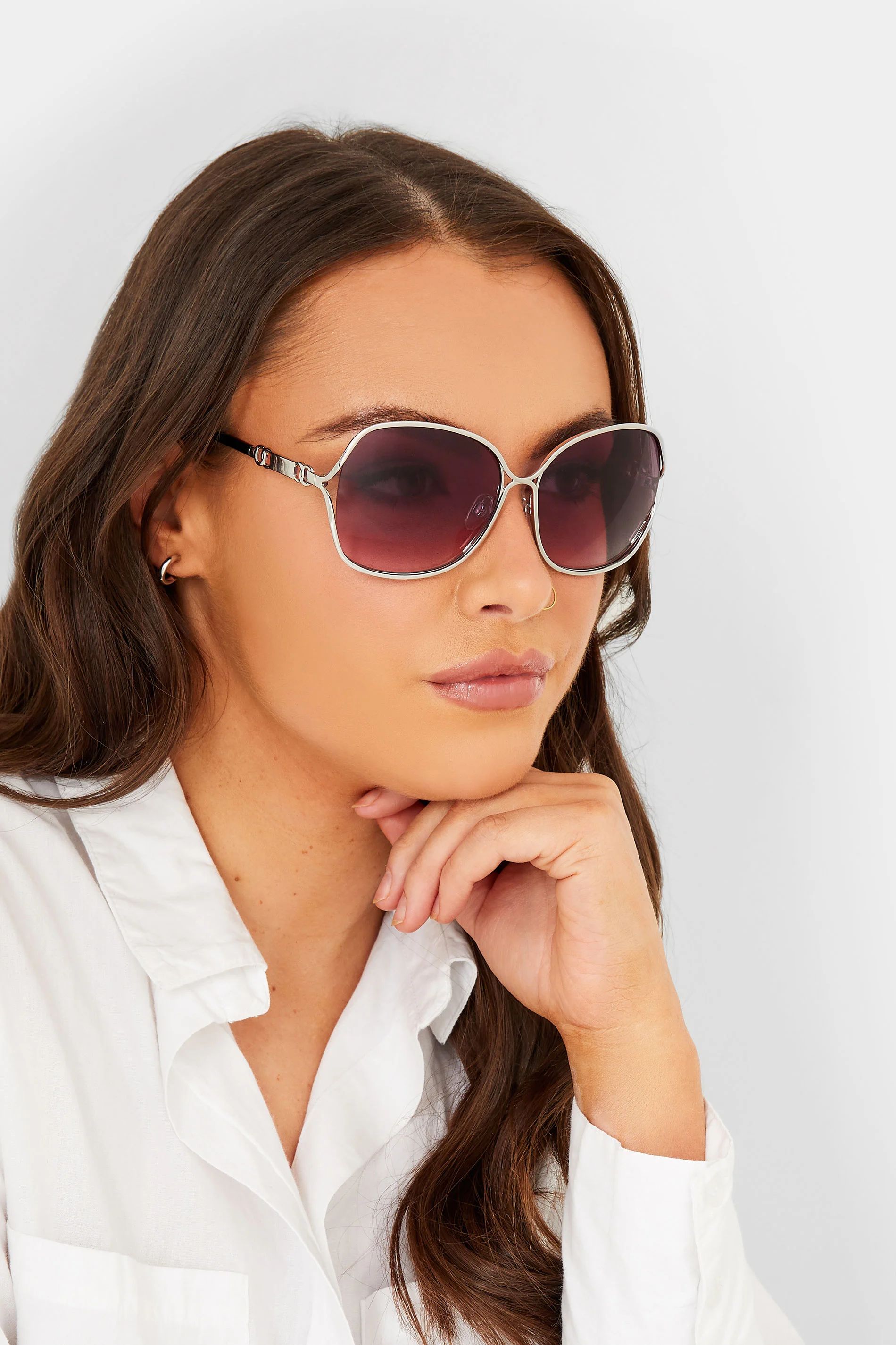 Yours Black Tinted Metal Arm Sunglasses