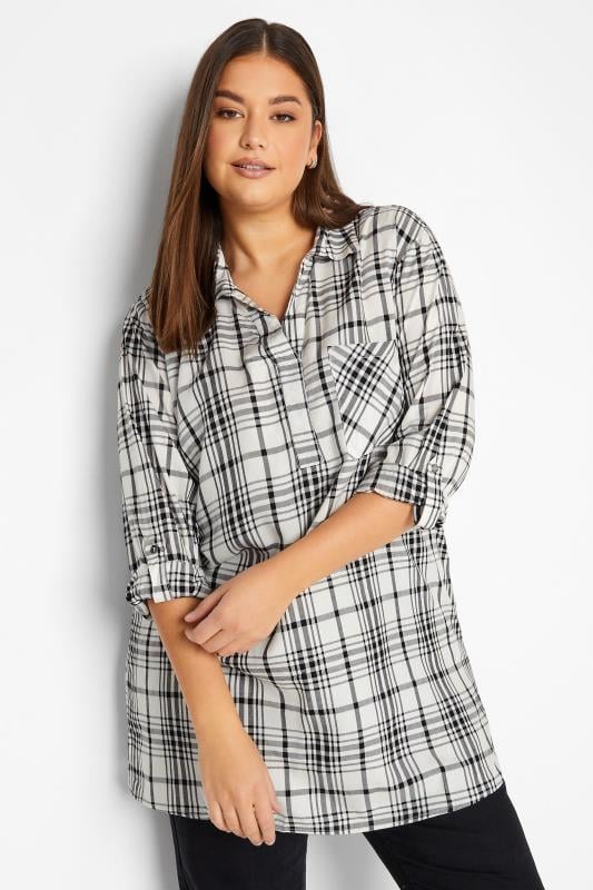 LTS LTS Tall White Check Overhead Shirt