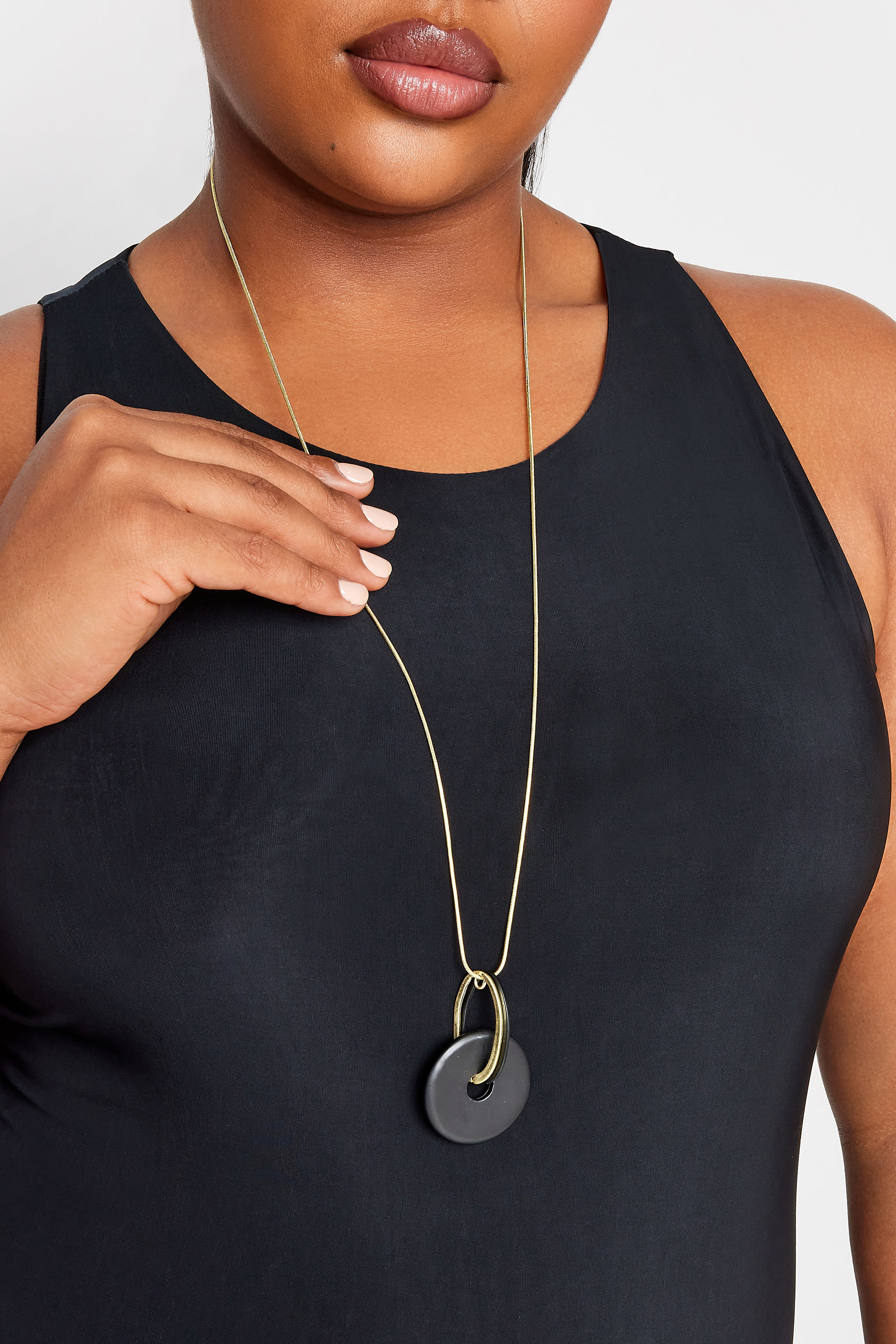 Yours Gold Mixed Disc Long Necklace