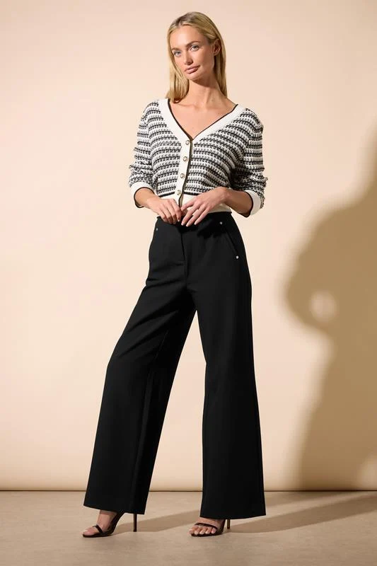Star by Julien Macdonald STAR Black Wide Leg Trousers