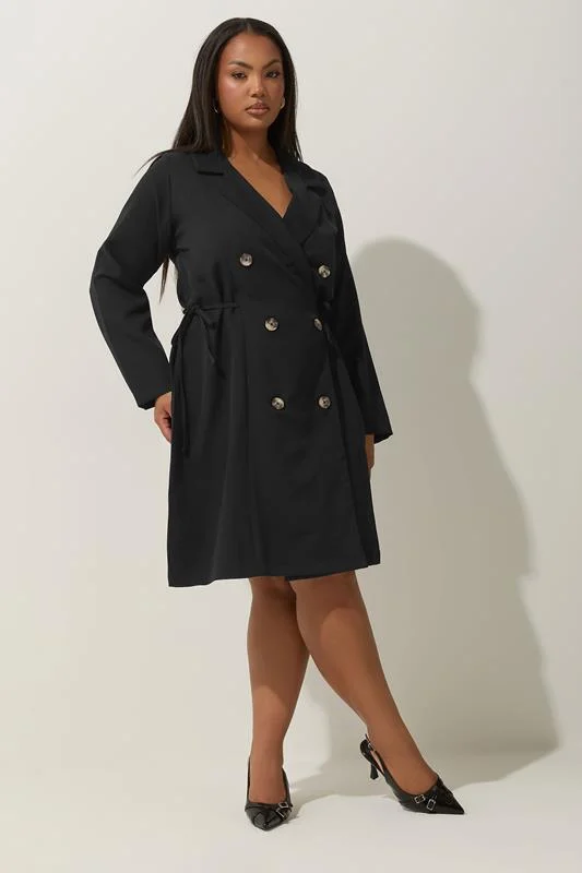 Limited Collection LIMITED COLLECTION Curve Black Long Sleeve Blazer Dress