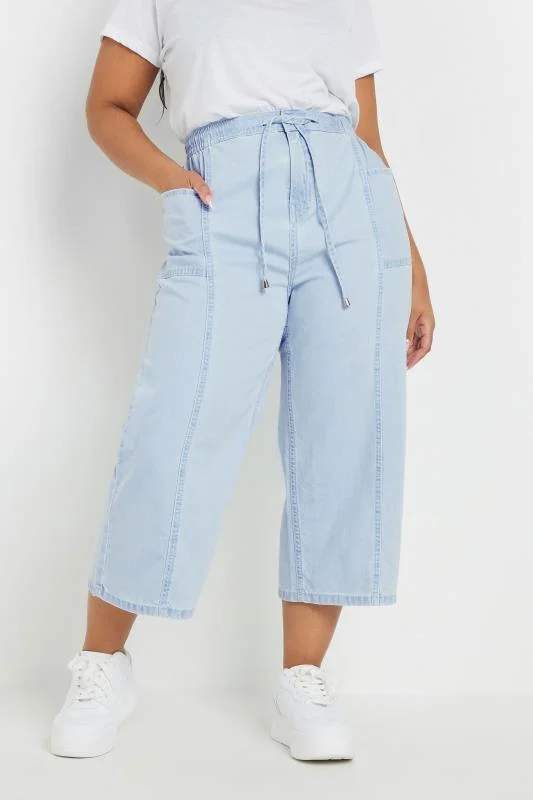 Yours YOURS Curve Light Blue Wash Denim Shirt