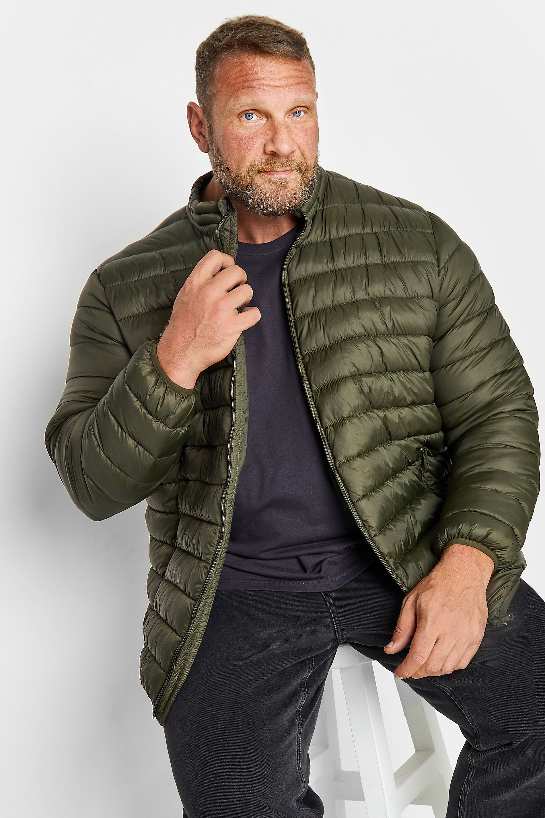 BadRhino BadRhino Big & Tall Khaki Green Water Resistant Puffer Jacket