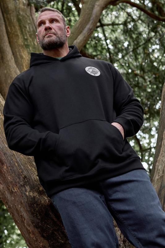 BadRhino BadRhino Big & Tall Black Patch Logo Hoodie