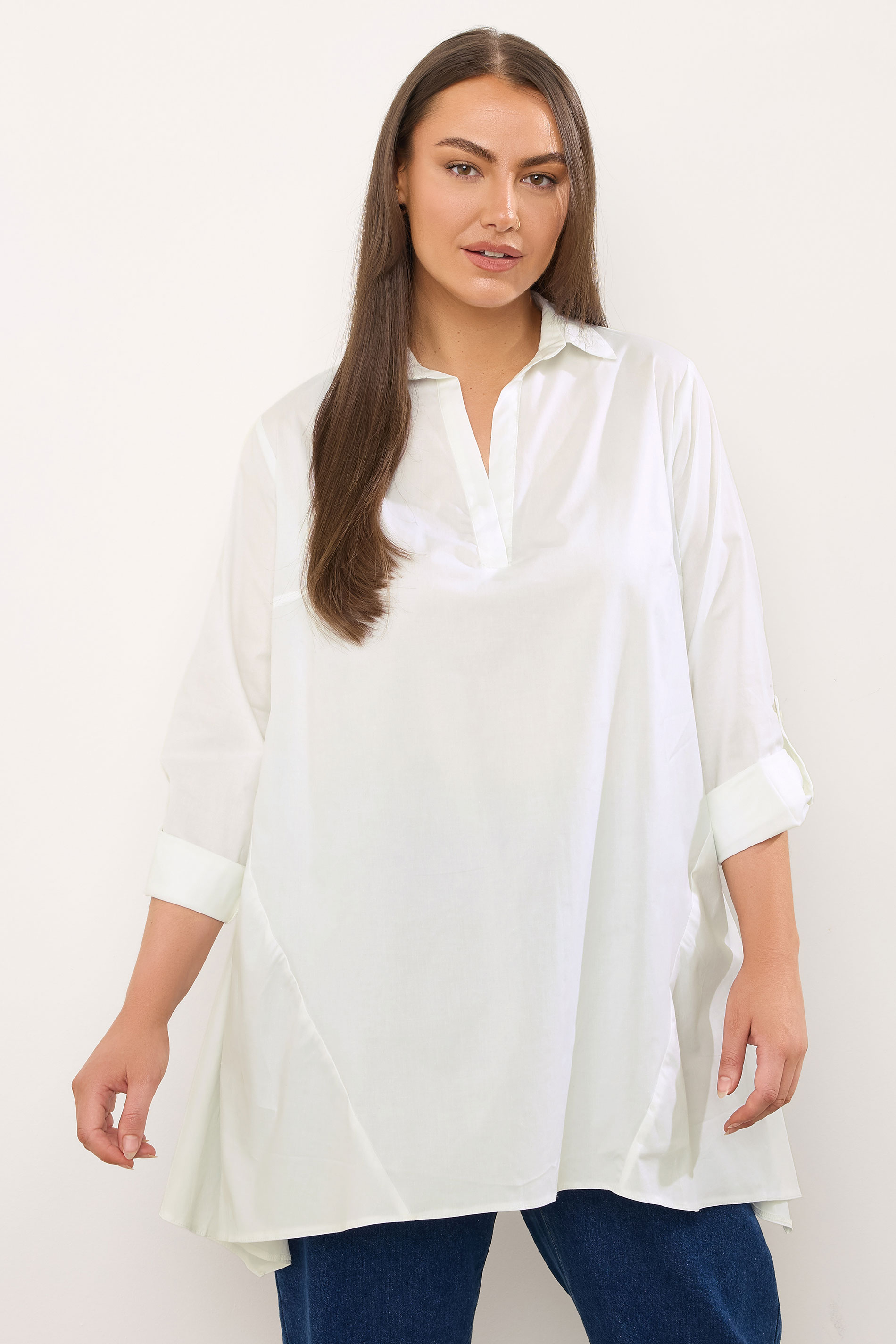 Evans EVANS Curve White Overhead Shirt
