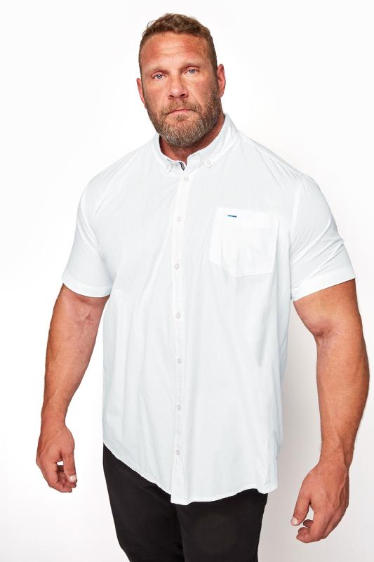 BadRhino BadRhino Big & Tall White Short Sleeve Oxford Shirt
