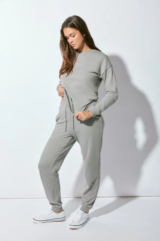 LTS LTS Tall Soft Grey Cuffed Drawstring Joggers