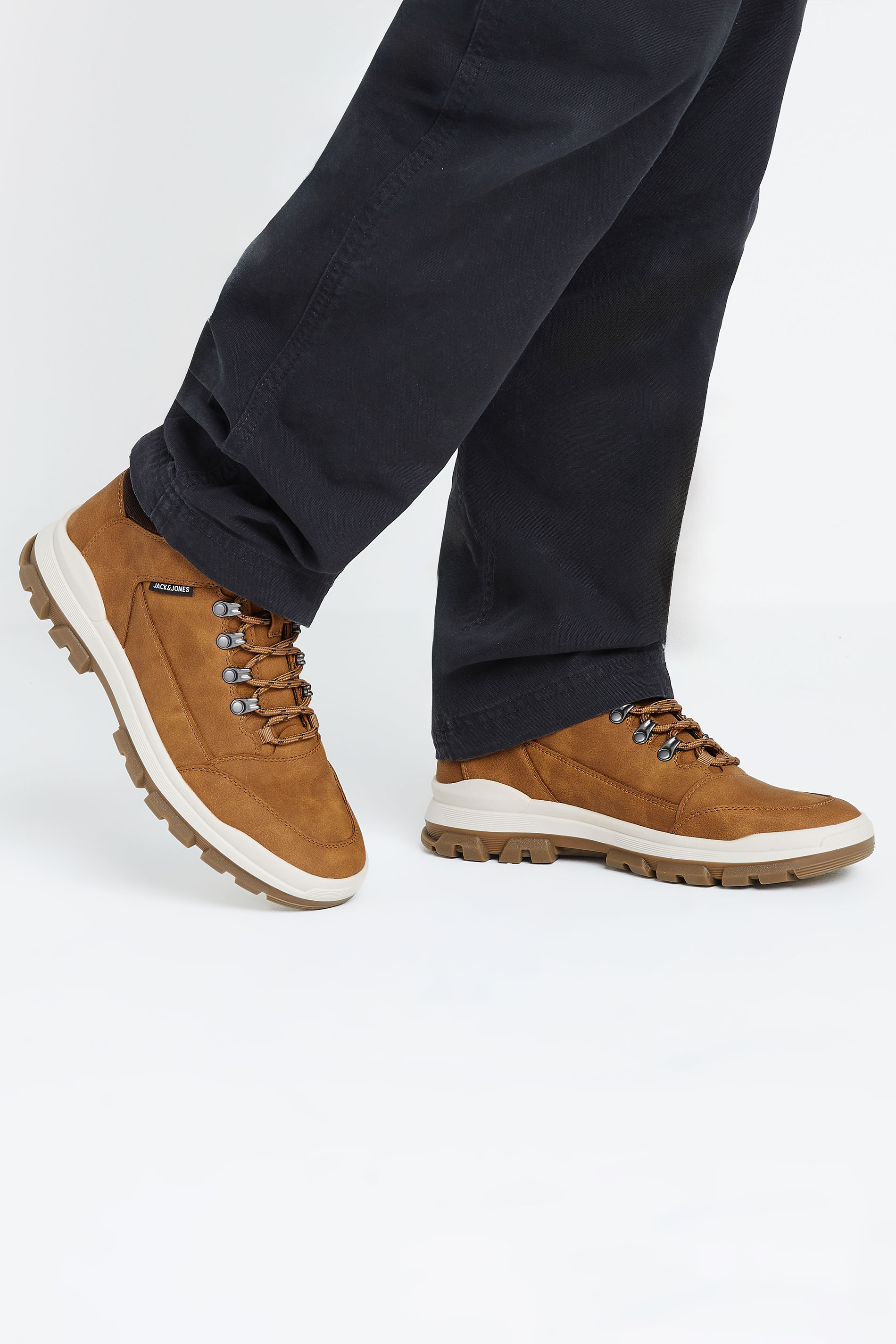 Jack & Jones JACK & JONES Camel Brown Lace Up Hiking Boots
