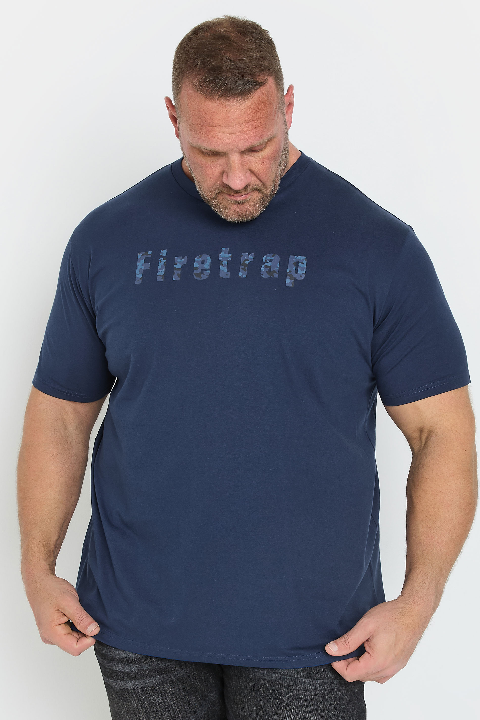 Firetrap FIRETRAP Big & Tall Blue Estate T-Shirt