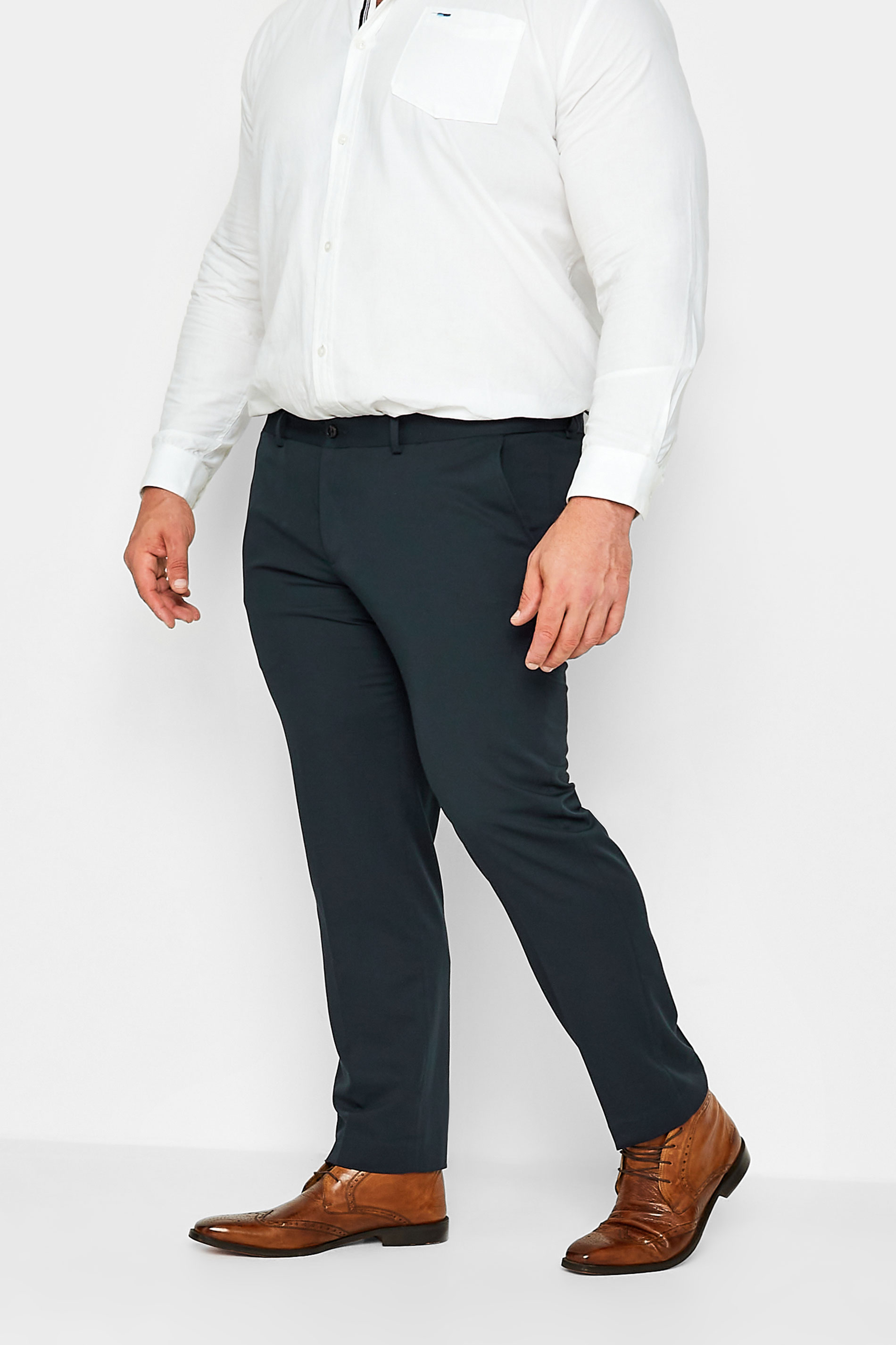 Jack & Jones JACK & JONES PREMIUM Big & Tall Navy Blue Trousers