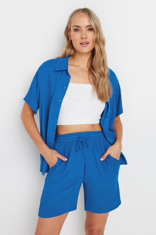LTS LTS Tall Blue Crinkle Shorts