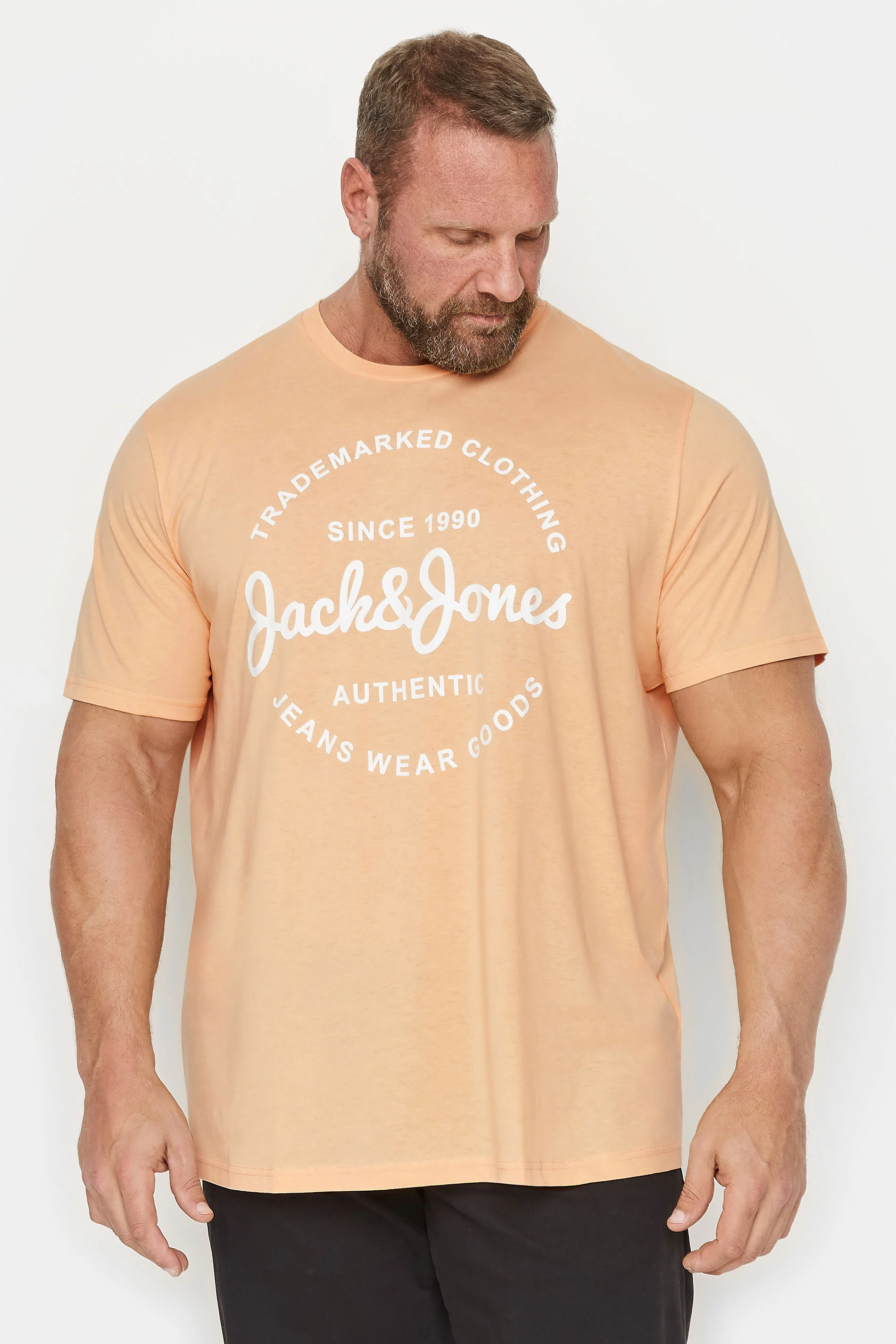 Jack & Jones JACK & JONES Big & Tall Apricot Orange Short Sleeve T-Shirt