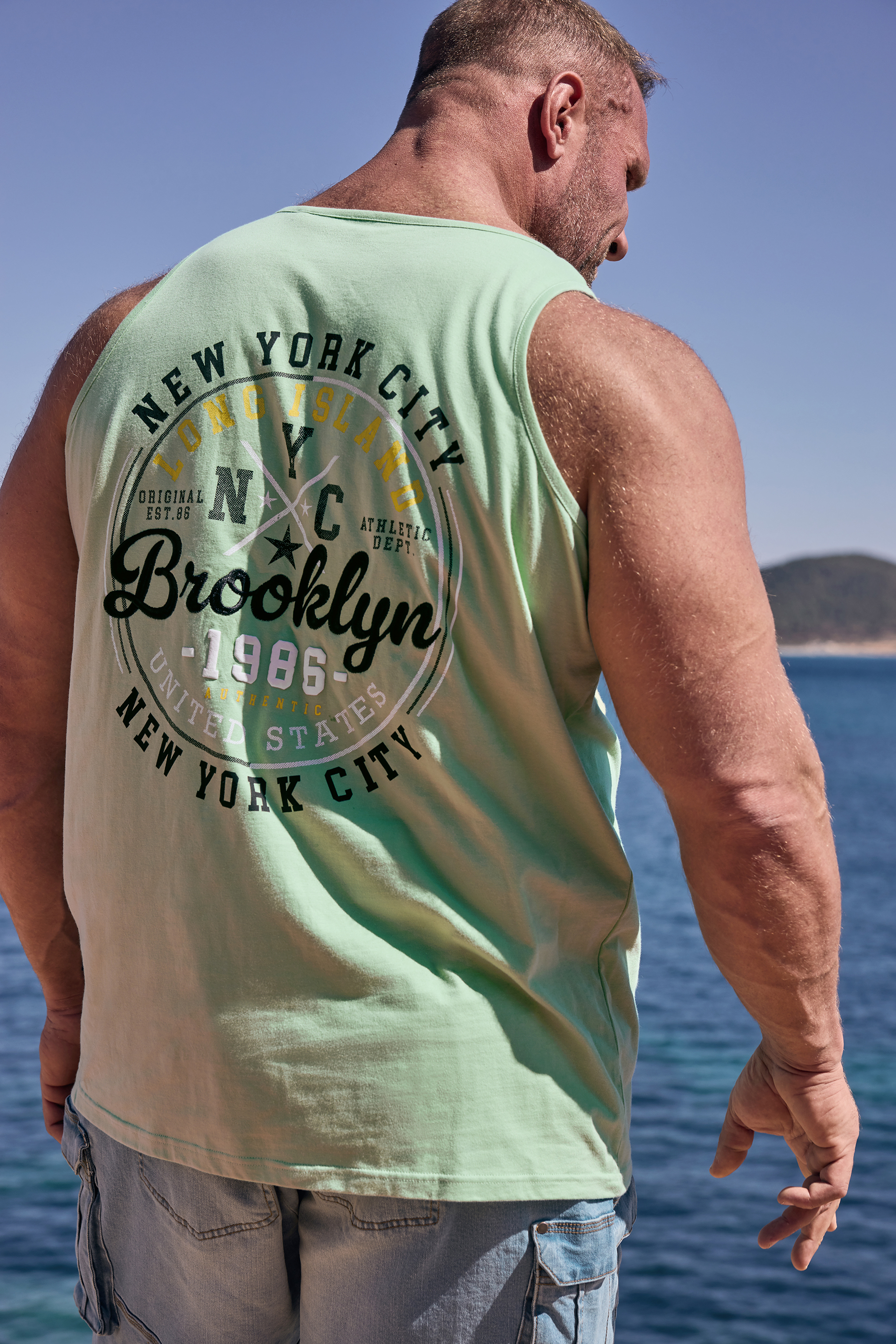 BadRhino BadRhino Big & Tall Hemlock Green NYC Sleeveless Vest Top