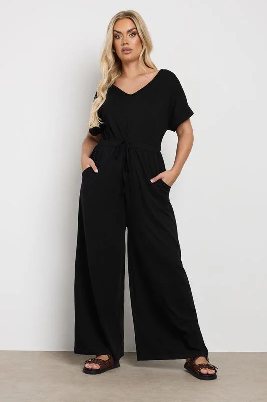 Yours YOURS Curve Black Wide Leg Jumpsuit