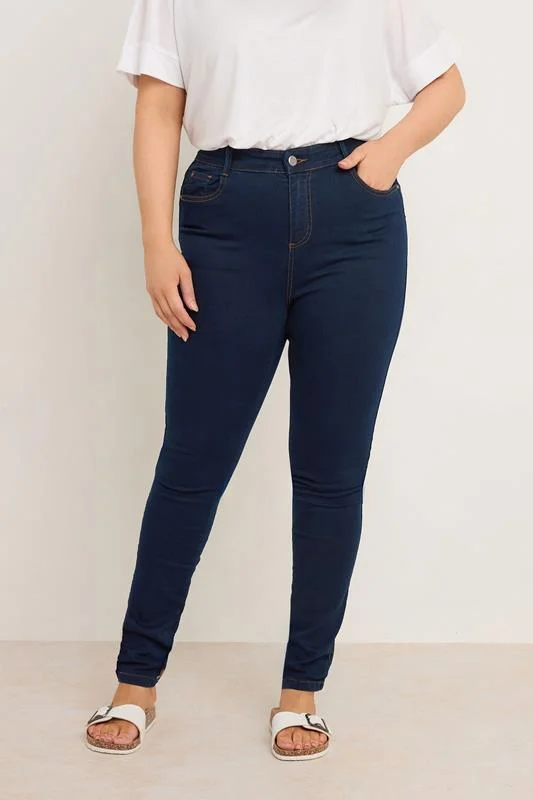 Evans EVANS Curve Blue Plisse Pleat Front Top