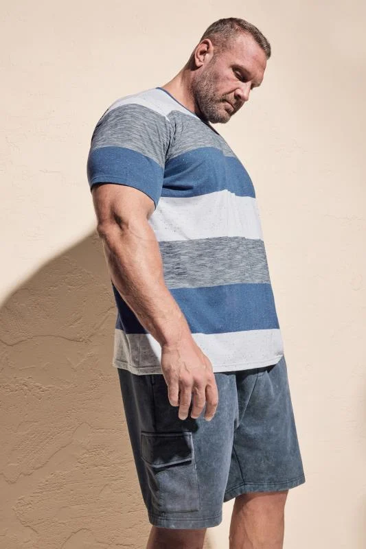 BadRhino BadRhino Big & Tall Blue Cut & Sew T-Shirt