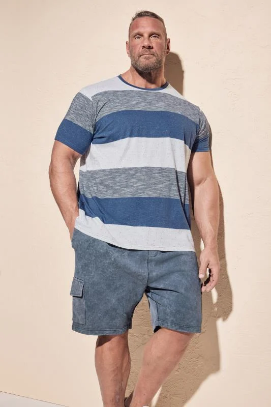 BadRhino BadRhino Big & Tall Blue Cut & Sew T-Shirt