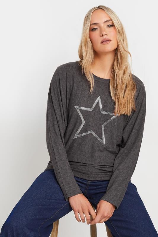 LTS LTS Tall Grey Star Print Jumper