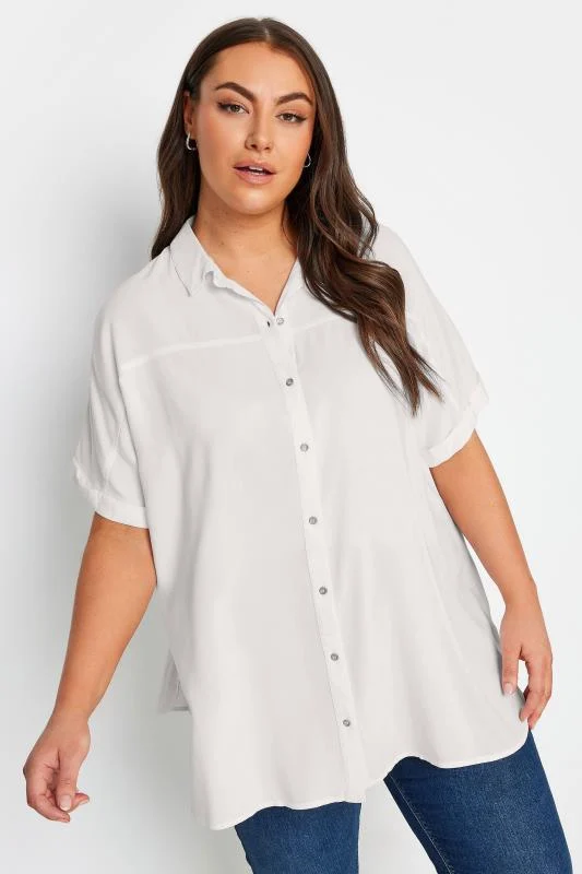 Yours YOURS Curve White Short Sleeve Shirt