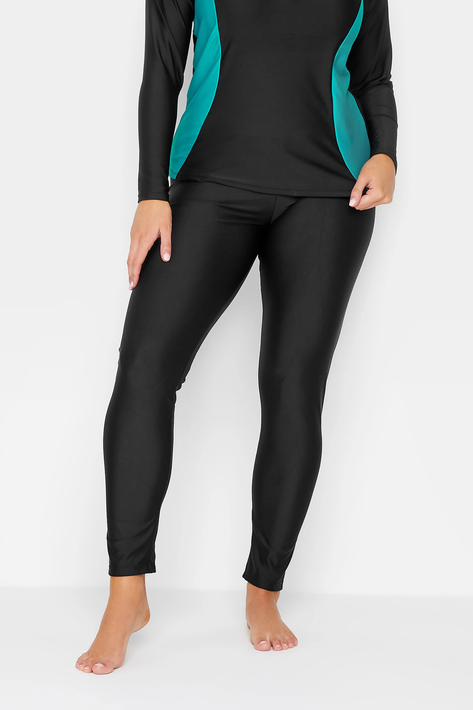 Yours YOURS Black Long Swim Leggings