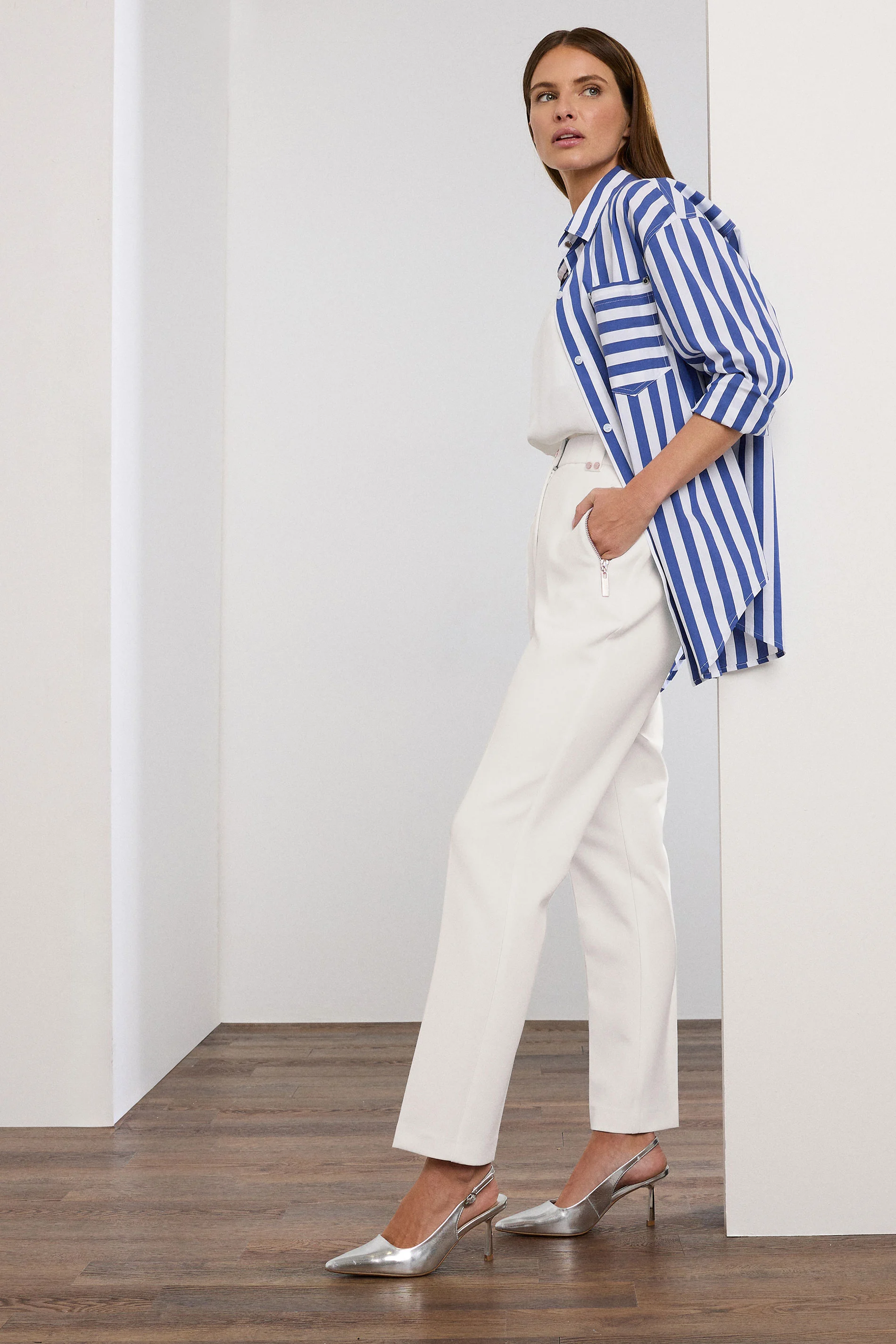 Star by Julien Macdonald STAR White Tailored Straight Leg Trousers