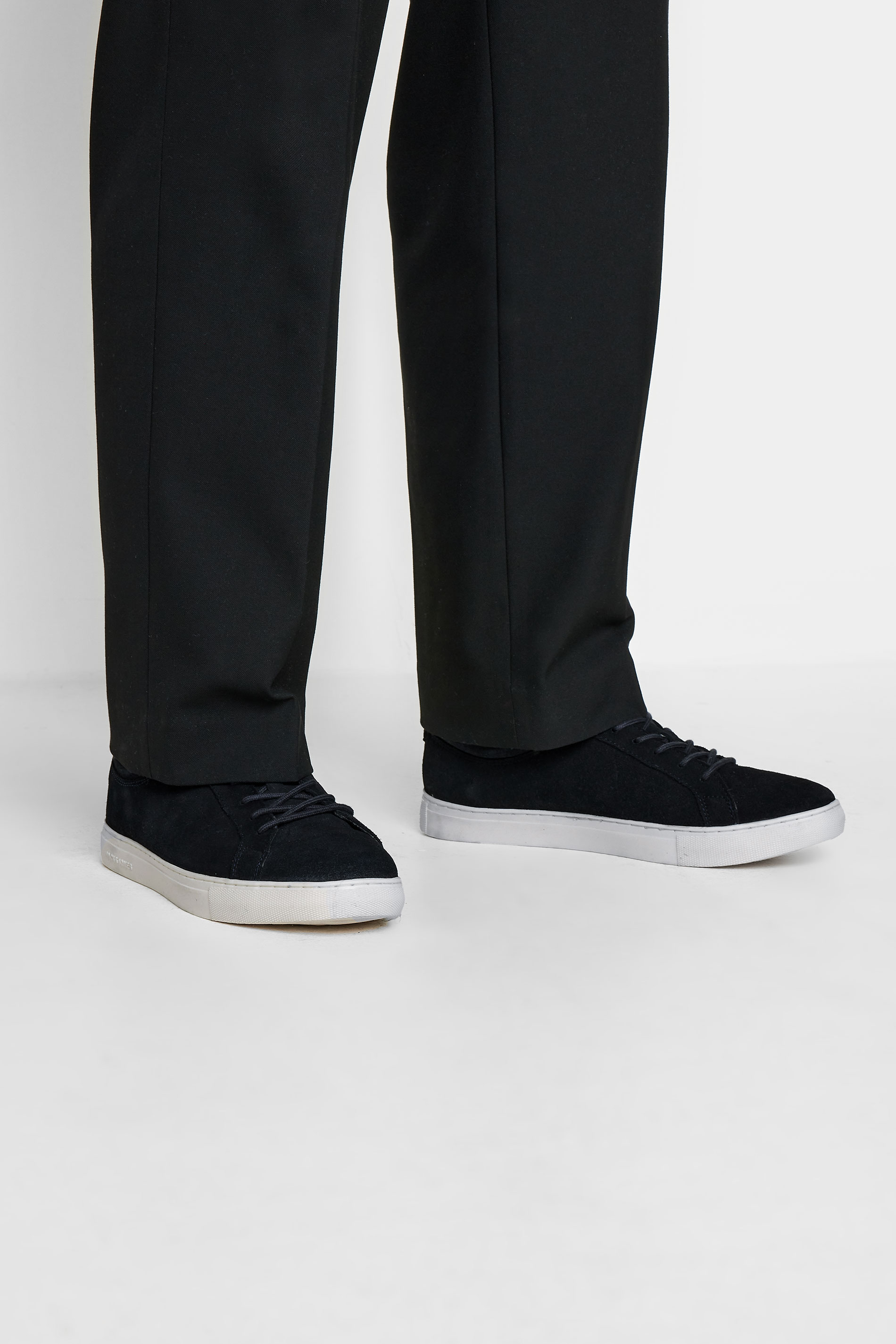 Jack & Jones JACK & JONES Big & Tall Black Suede Trainers